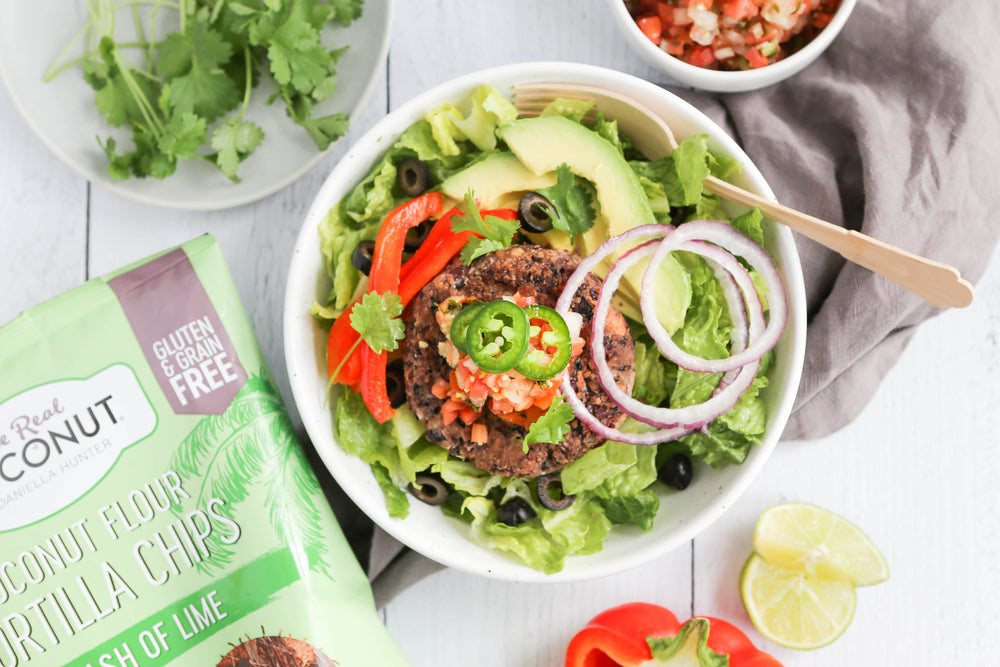 Black Bean Taco Burger Bowls